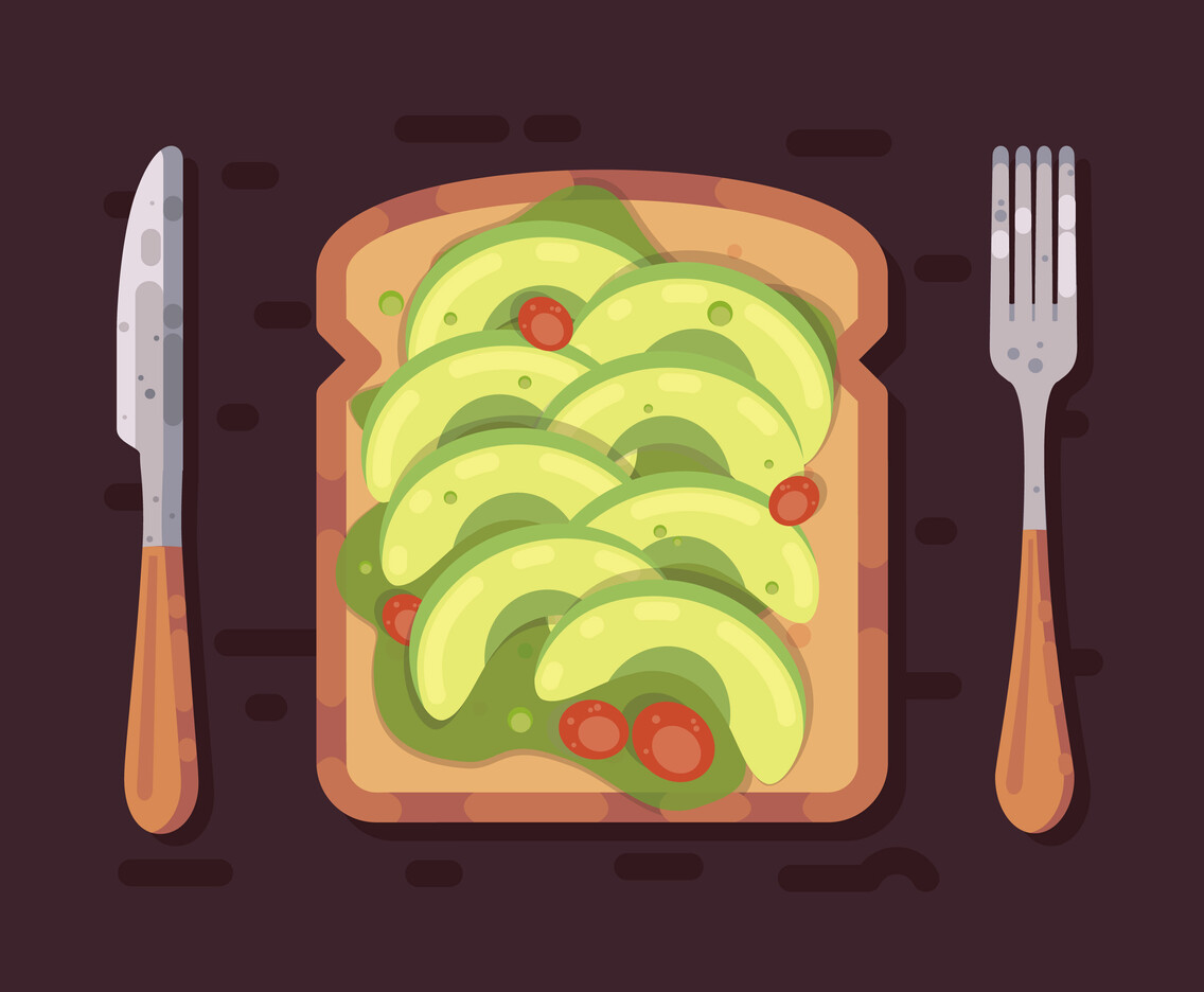 Avocado Toast Vector
