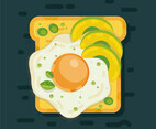 Avocado Toast Vector