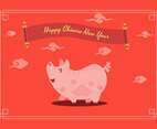 Chinese New Year Pig Vector Illustration