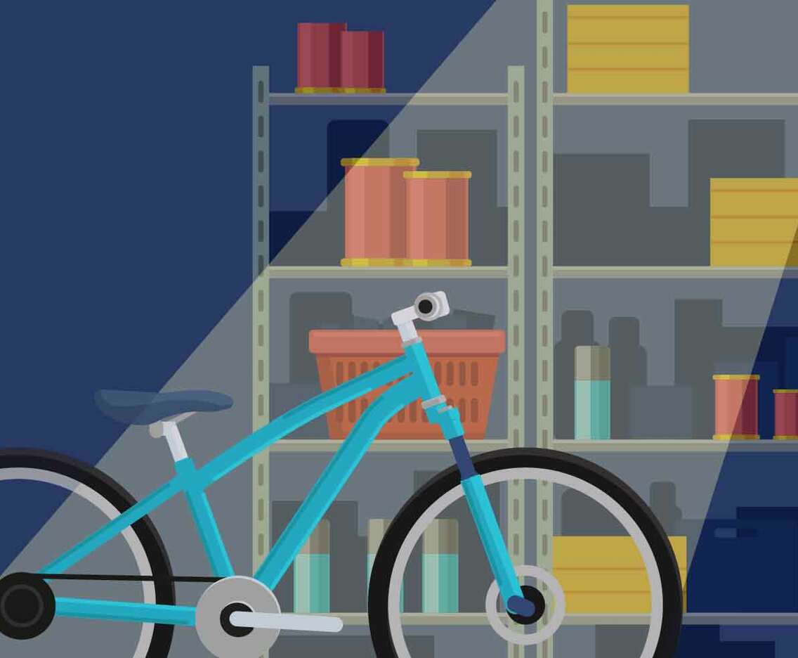 Bicycle in Garage Storage