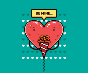Valentine Candy Hearts Vector