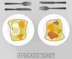 Flat Healthy Breakfast Menu Vector Illustration