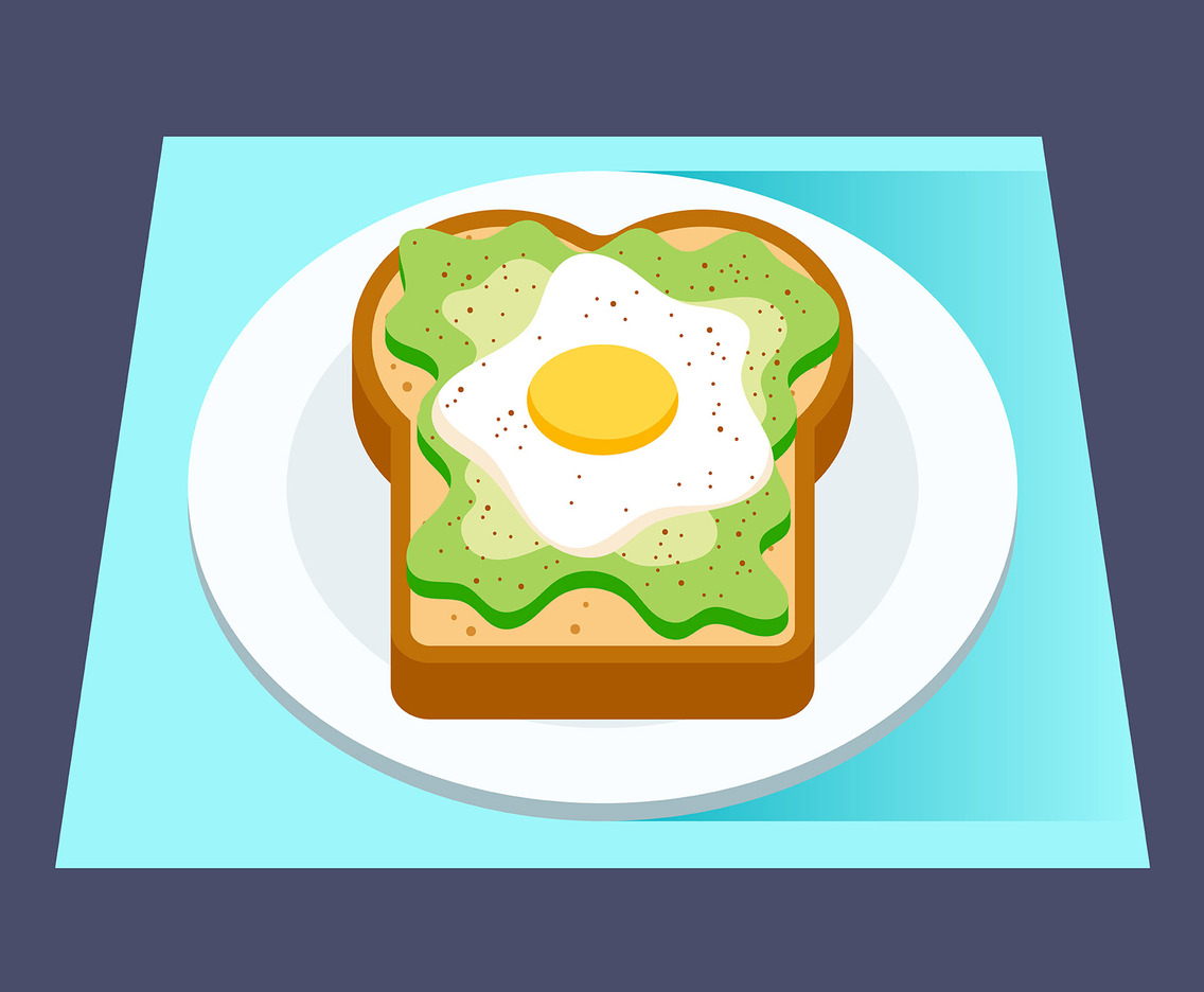 Avocado Toast Illustration