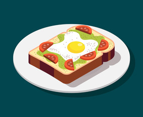 Avocado Toast Illustration