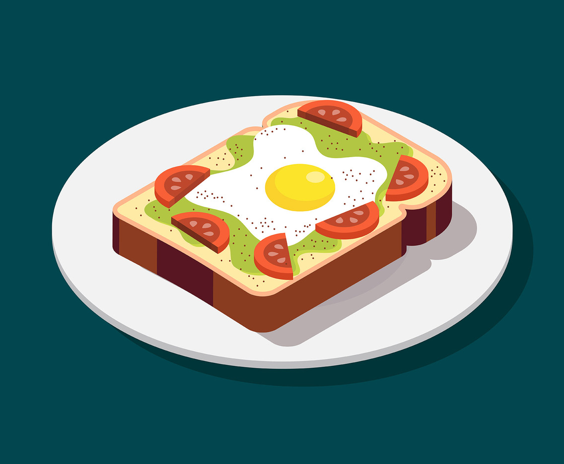 Avocado Toast Illustration