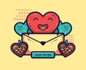 Valentine Candy Hearts Vector