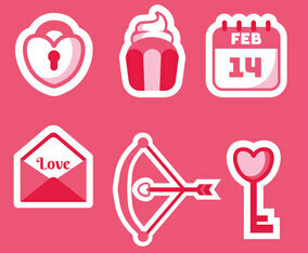 Valentines Day Elements Vector Pack