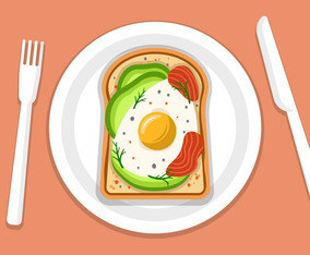 Avocado Toast With Egg And Tuna