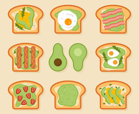 Avocado Toast Vector