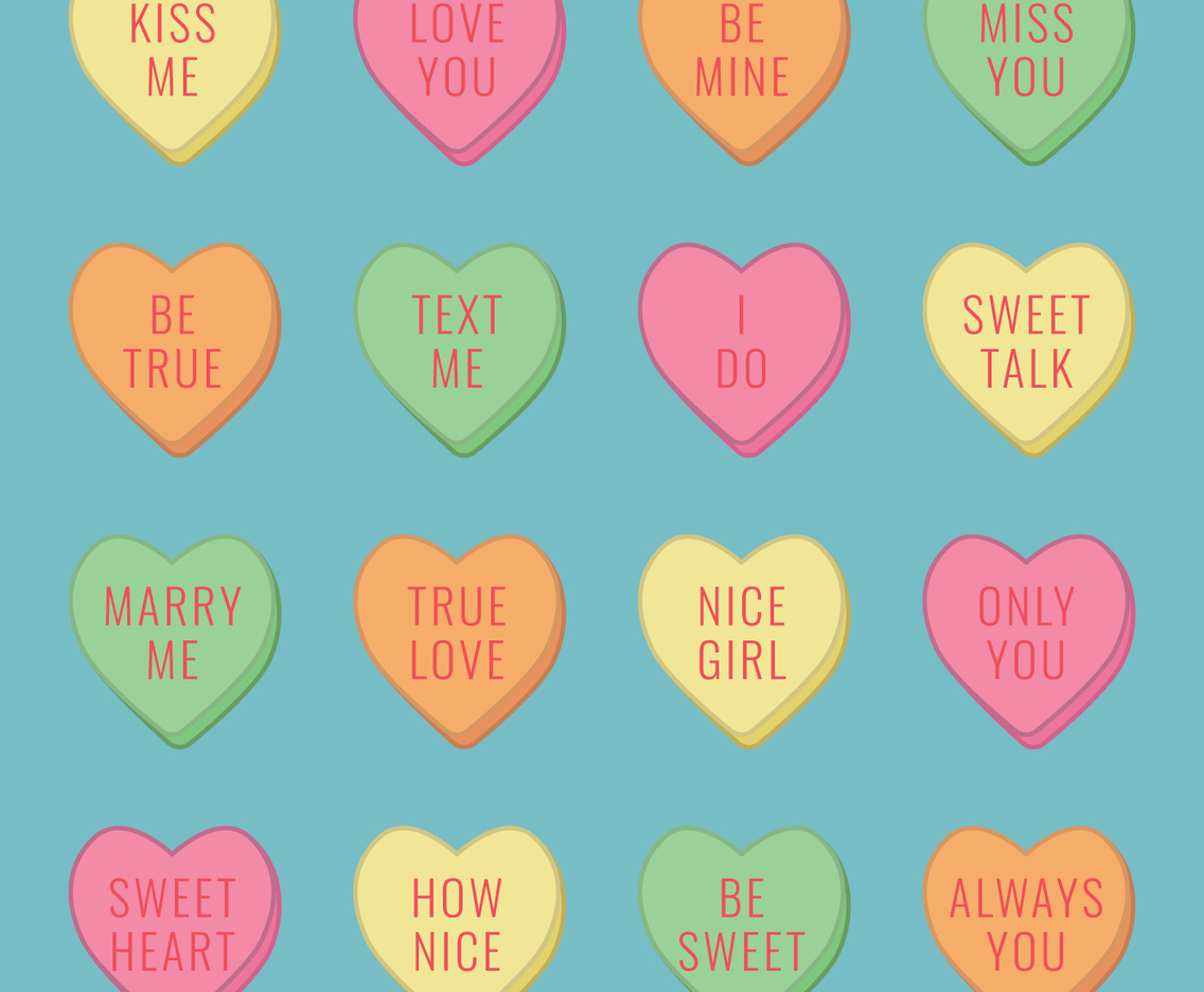 Candy Hearts With Messages
