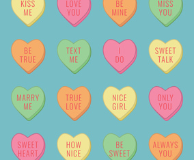Candy Hearts With Messages