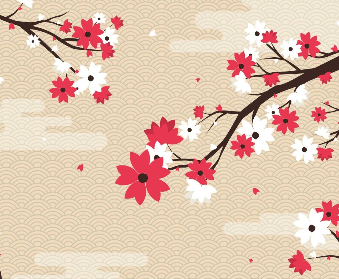 Cherry Blossoms Background Illustration