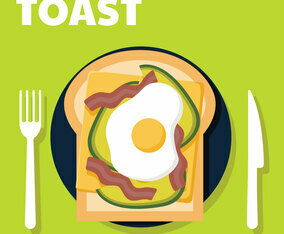 Avocado Toast Vector Design