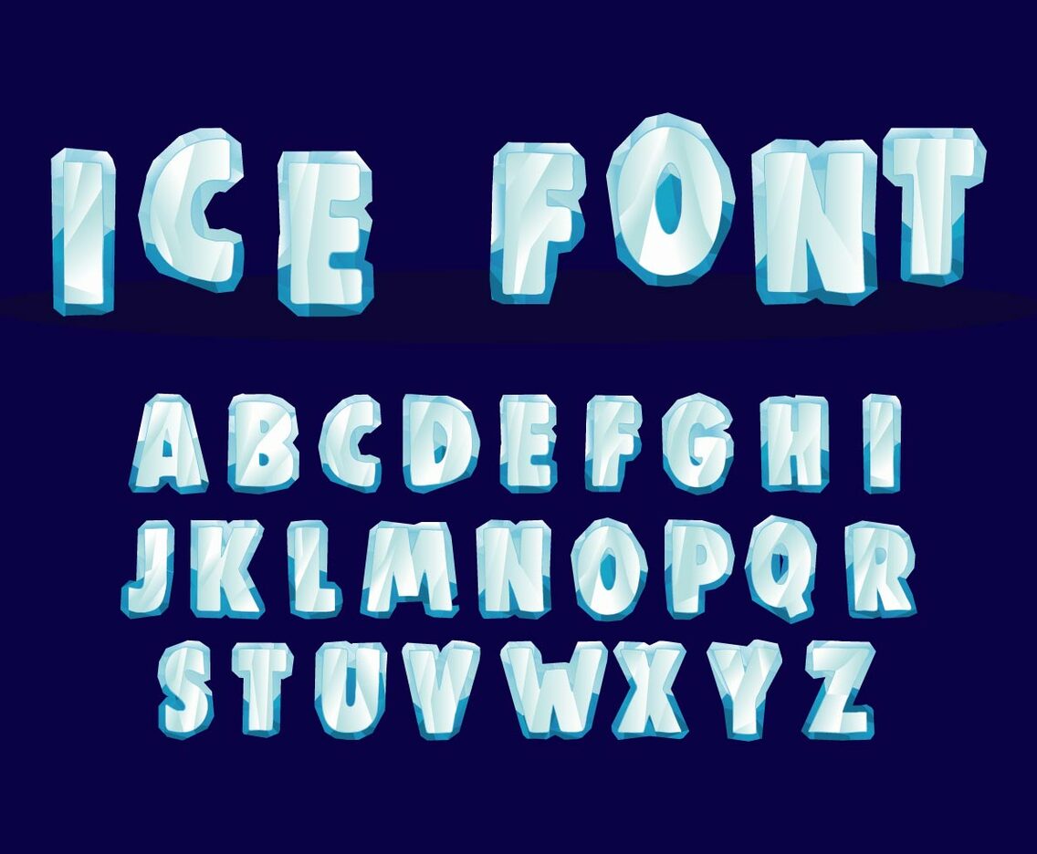Icy Alphabet Vector