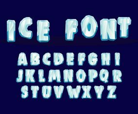 Icy Alphabet Vector