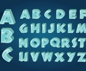 Icy Alphabet Vector