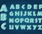 Icy Alphabet Vector