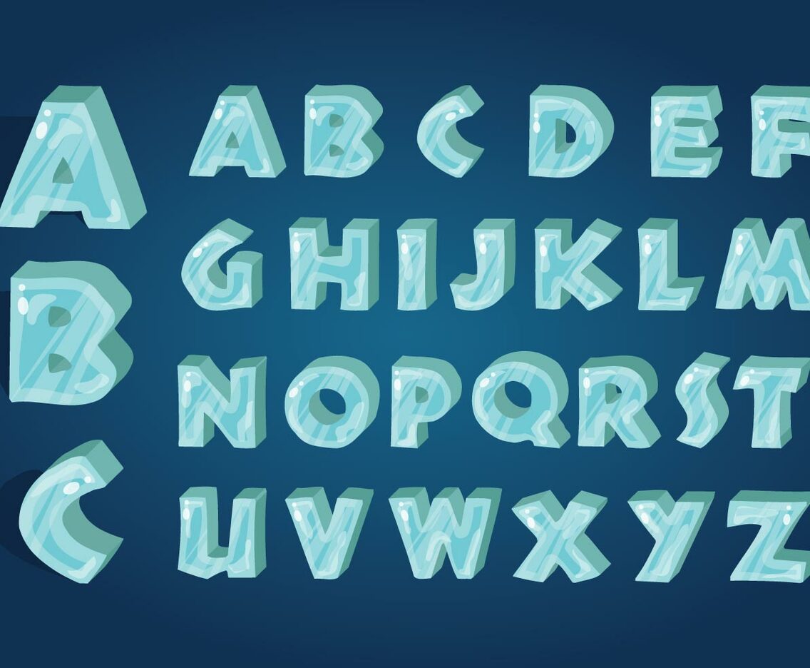 Icy Alphabet Vector