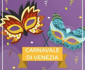 Flat Carnevale Di Venezia Mask Vector Background Illustration