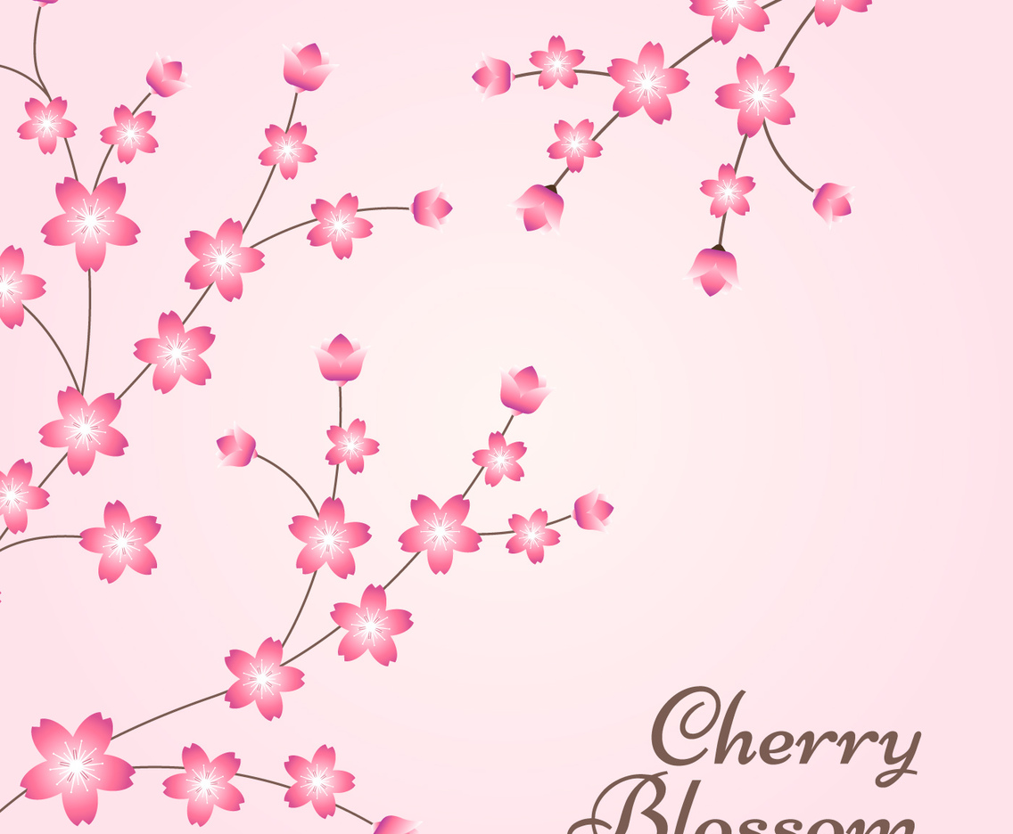 Cherry Blossom Spring Design Background