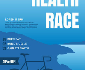 Outstanding Health Lifestyle Flyer Vectors