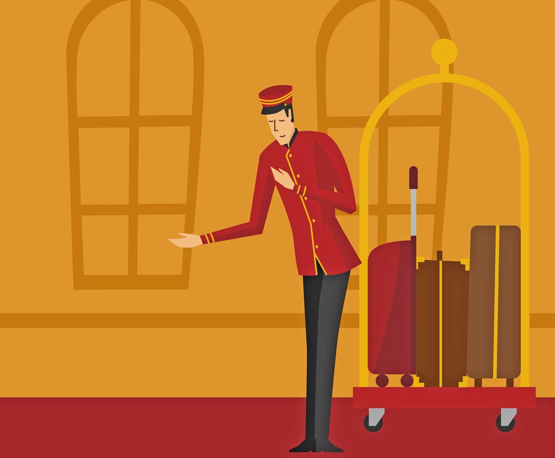 Bellhop Welcome Gesture