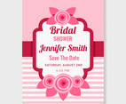 Bridal Shower Invitation Template Vector