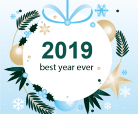 Vector New Year Greeting Card Design