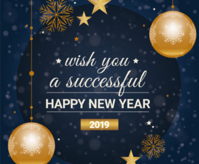 Vector New Year Greeting Card Design
