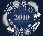 Vector New Year Greeting Card Design