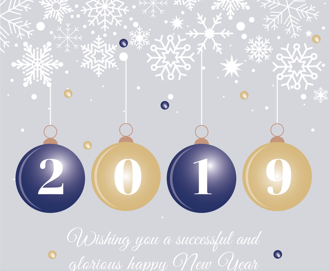 Vector New Year Greeting Card Design