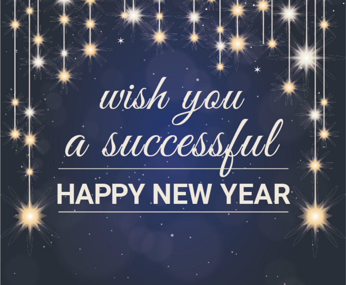 Vector New Year Greeting Card Design