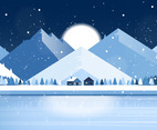 Vector Winter Landscape illustration