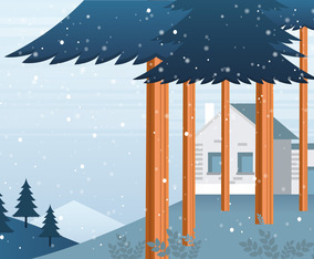 Vector Winter Landscape illustration