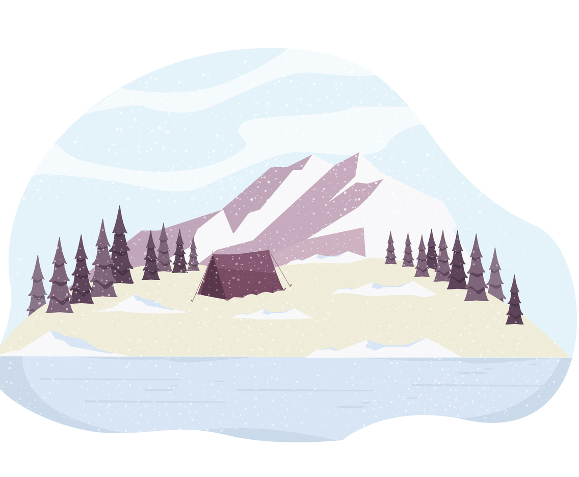 Vector Winter Landscape illustration