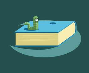 Bookworm Vector Illustration