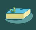 Bookworm Vector Illustration