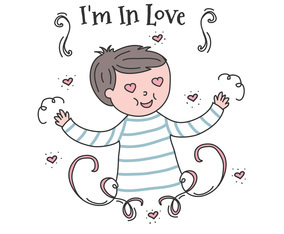 Boy In Love Vector