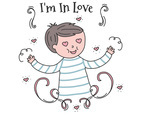 Boy In Love Vector