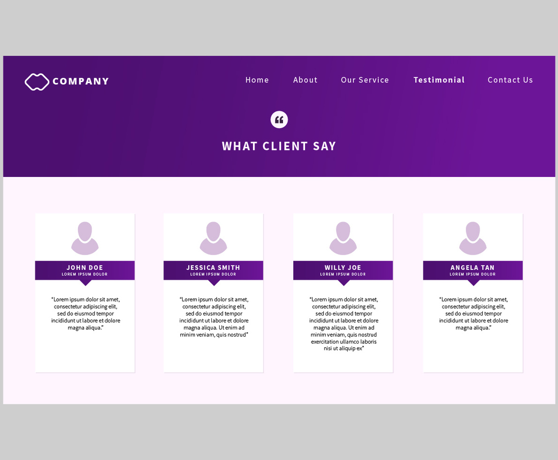 Testimonial Design Vector