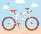Bicycle On Blue Vector