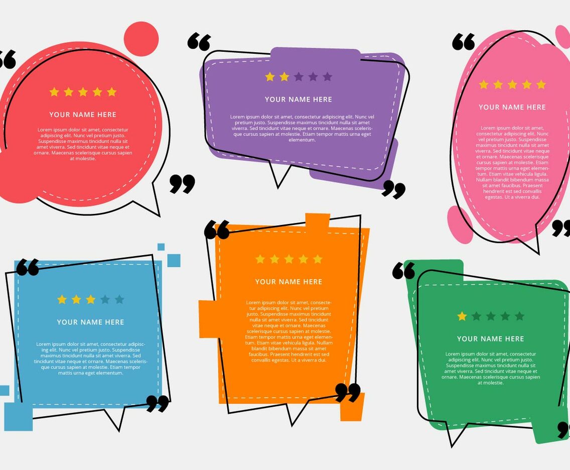 Testimonial design vector