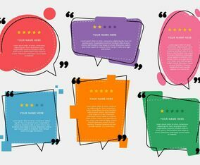 Testimonial design vector