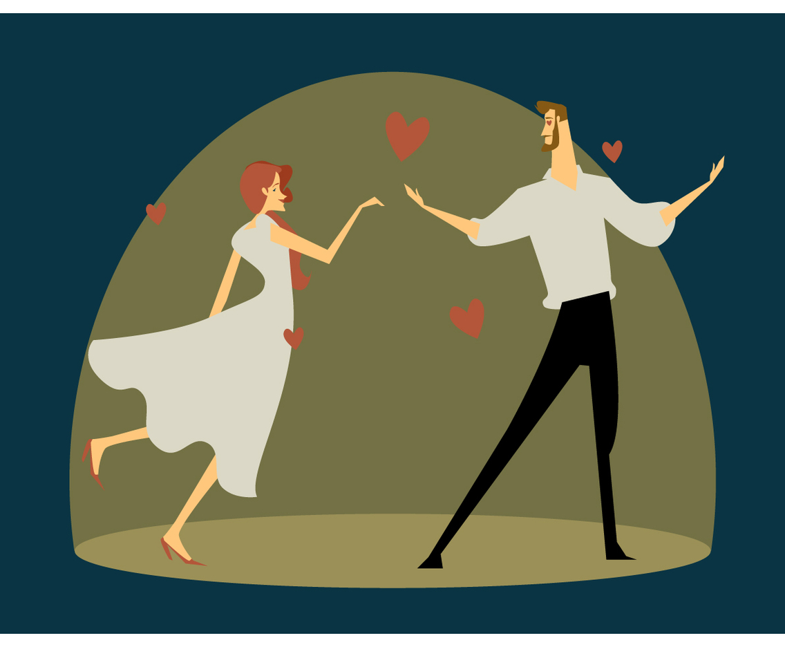 A Couple in Love Vector