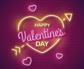 Neon Valentine Vector