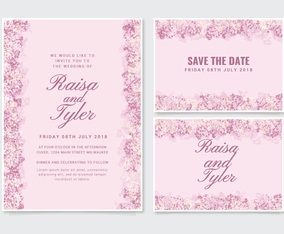 Vector Delicate Wedding Invitation