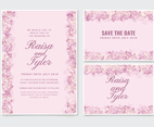 Vector Delicate Wedding Invitation