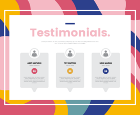 Testimonial Design with Abstract Background
