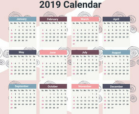 2019 Printable Calendar