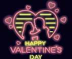 Neon Valentine Day vector